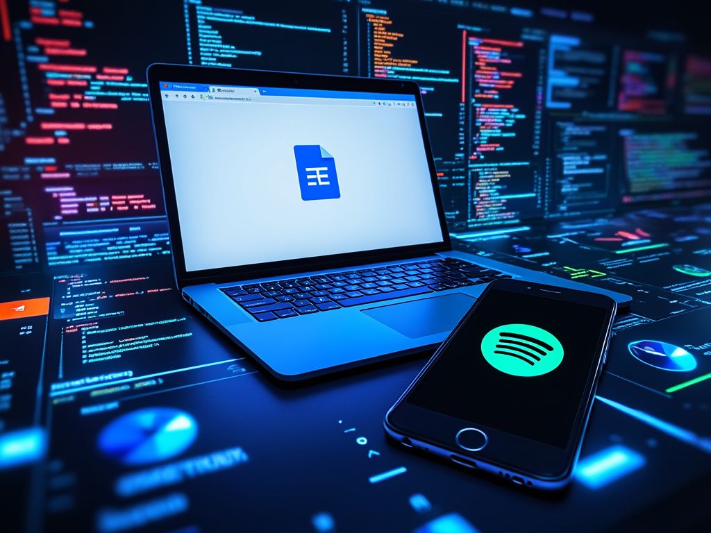 Application development: using Google docs and Spotify as examples